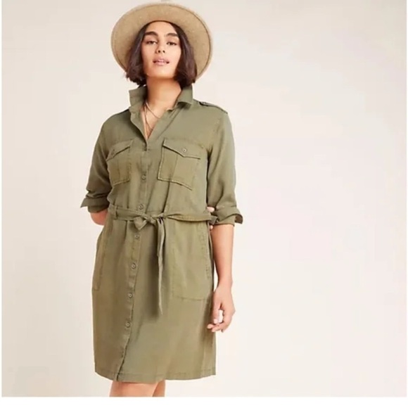 Cloth & Stone Olive Mini Dress - Picture 1 of 2